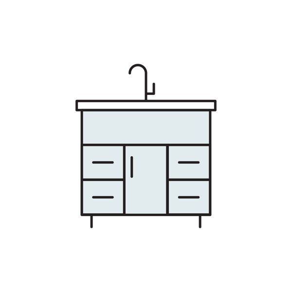 Gray HLILish 36 Inch Vanities You'll Love Wayfair